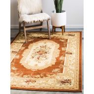 Unique Loom Versailles Collection Traditional Classic Brick Red Area Rug (4 x 6)