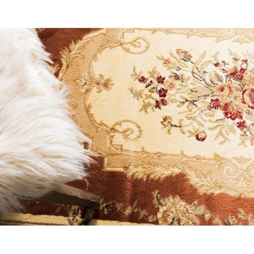  Unique Loom Versailles Collection Traditional Classic Brick Red Area Rug (4 x 6)