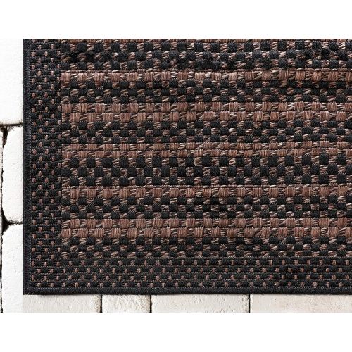  Unique Loom Modern Outdoor Border Contemporary Area Rug