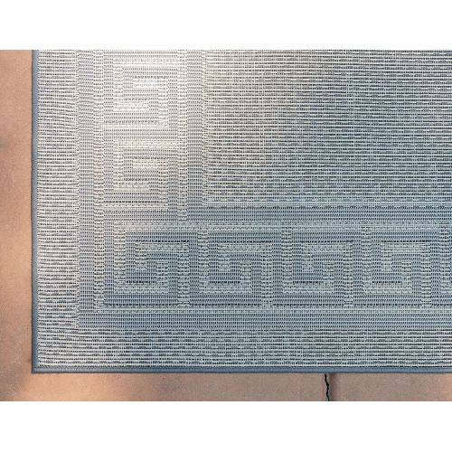  Unique Loom Outdoor Border Collection Casual Greek Key Transitional Indoor and Outdoor Flatweave Gray Area Rug (3 x 5)