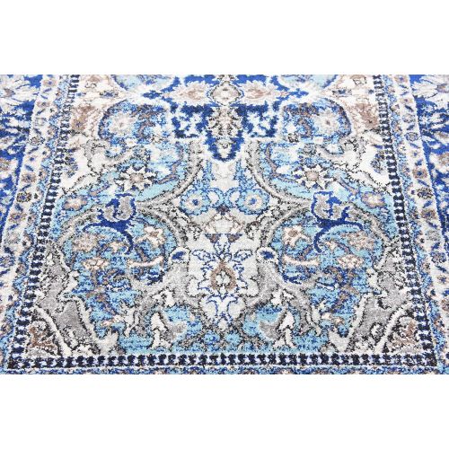  Unique Loom Tradition Collection Classic Southwestern Blue Area Rug (4 x 6)