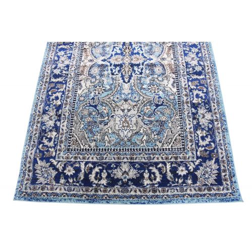  Unique Loom Tradition Collection Classic Southwestern Blue Area Rug (4 x 6)