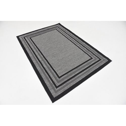  Unique Loom Modern Outdoor Border Contemporary Area Rug