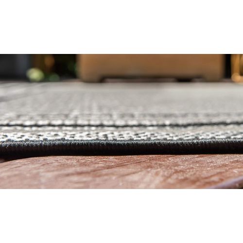  Unique Loom Modern Outdoor Border Contemporary Area Rug