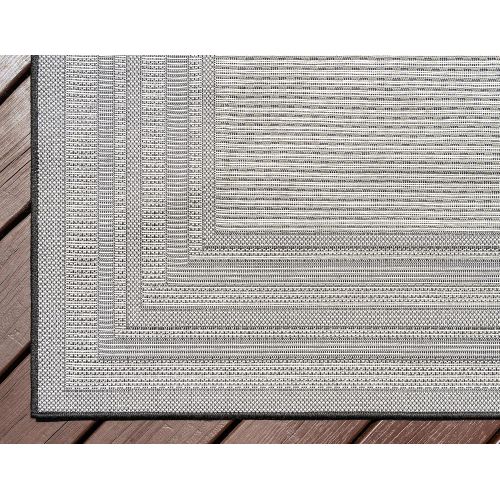  Unique Loom Modern Outdoor Border Contemporary Area Rug