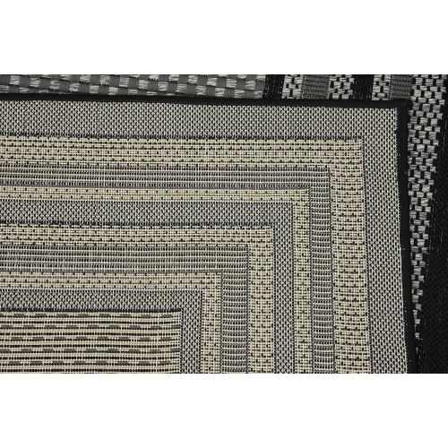  Unique Loom Modern Outdoor Border Contemporary Area Rug