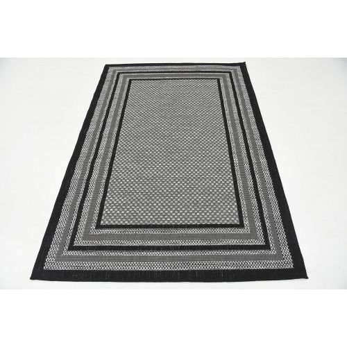  Unique Loom Modern Outdoor Border Contemporary Area Rug