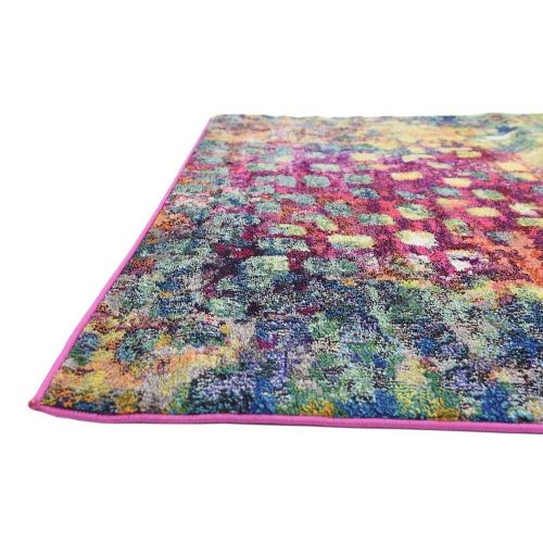  Unique Loom Abstract 5 feet by 8 feet (5 x 8) Barcelona Multi Area Rug