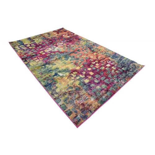  Unique Loom Abstract 5 feet by 8 feet (5 x 8) Barcelona Multi Area Rug