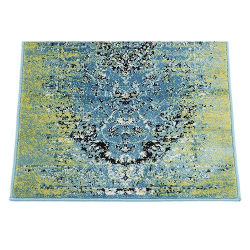  Unique Loom Imperial Collection Modern Traditional Vintage Distressed Blue Area Rug (2 x 3)