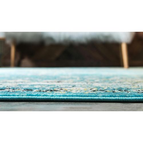  Unique Loom Imperial Collection Modern Traditional Vintage Distressed Blue Area Rug (2 x 3)