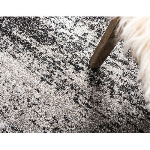  Unique Loom Del Mar Collection Contemporary Transitional Dark Gray Area Rug (2 x 3)