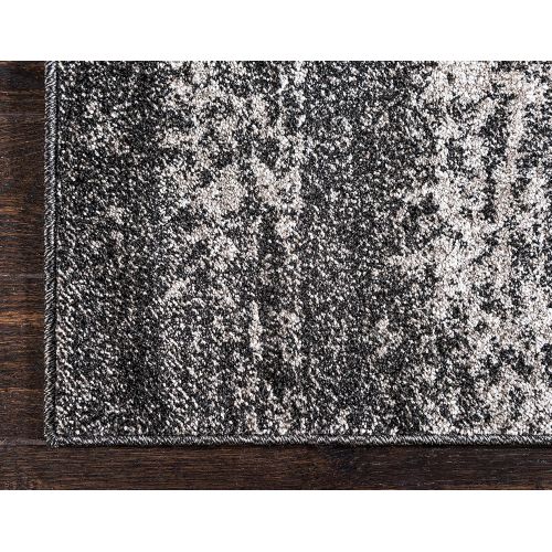  Unique Loom Del Mar Collection Contemporary Transitional Dark Gray Area Rug (2 x 3)