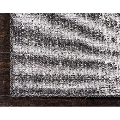  Unique Loom Del Mar Collection Contemporary Transitional Dark Gray Area Rug (2 x 3)