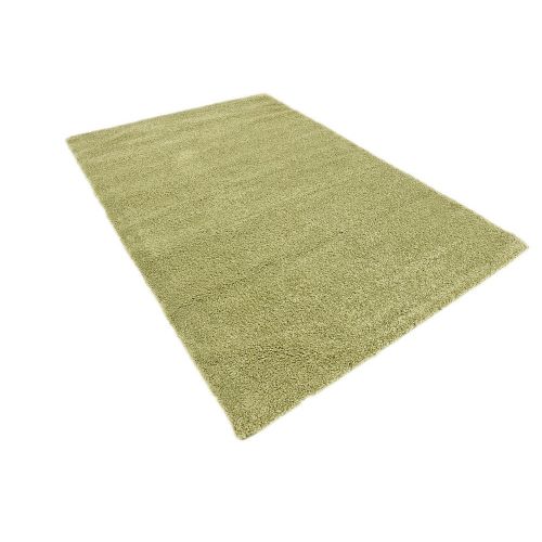  Unique Loom Solo Collection Plush Casual Light Green Area Rug (5 x 8)