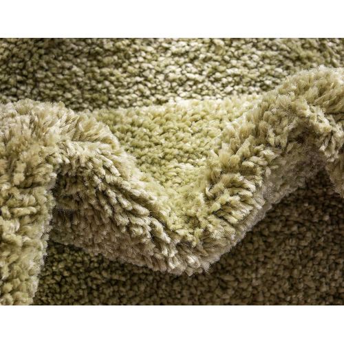  Unique Loom Solo Collection Plush Casual Light Green Area Rug (5 x 8)