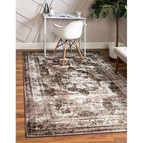  Unique Loom Sofia Traditional Area Rug, 5 0 x 8 0, Light Brown