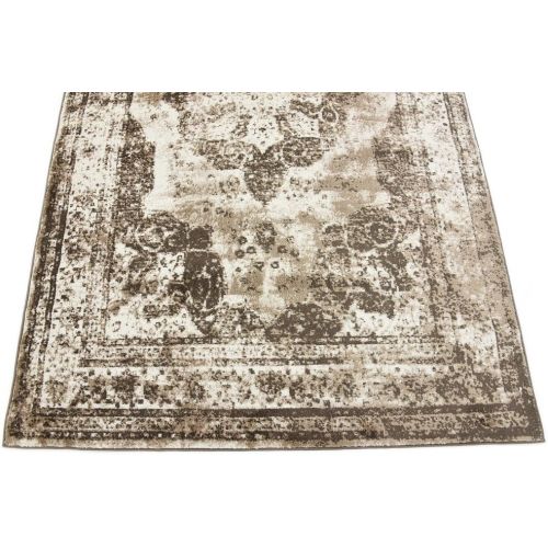  Unique Loom Sofia Traditional Area Rug, 5 0 x 8 0, Light Brown