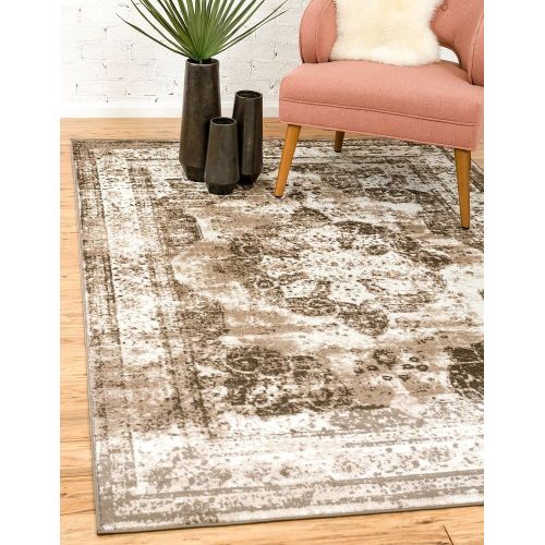  Unique Loom Sofia Traditional Area Rug, 5 0 x 8 0, Light Brown