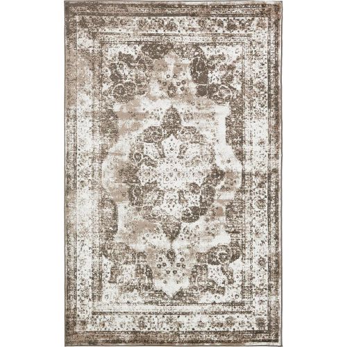  Unique Loom Sofia Traditional Area Rug, 5 0 x 8 0, Light Brown