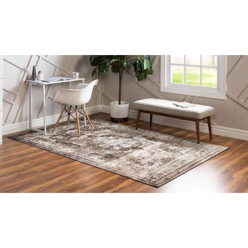  Unique Loom Sofia Traditional Area Rug, 5 0 x 8 0, Light Brown