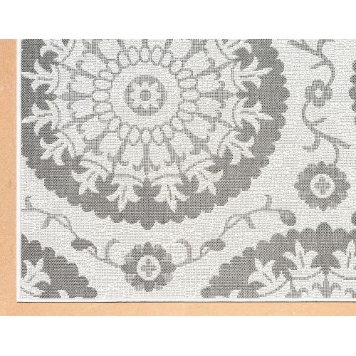  Unique Loom Outdoor Collection Floral Abstract Indoor and Outdoor Transitional Gray Area Rug (6 x 9)