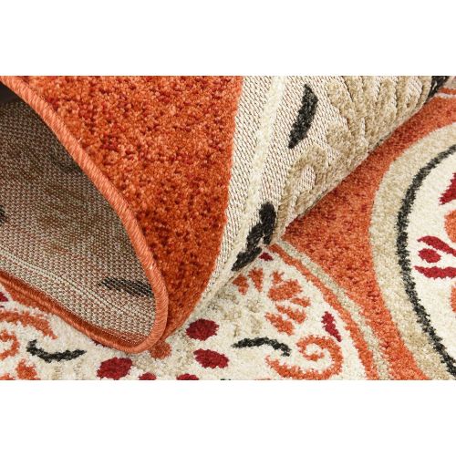  Unique Loom Outdoor Collection Watercolor Abstract Transitional Indoor and Outdoor Multi Square Rug (6 x 6)