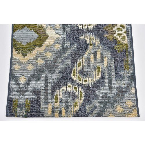  Unique Loom Outdoor Collection Watercolor Abstract Transitional Indoor and Outdoor Multi Square Rug (6 x 6)