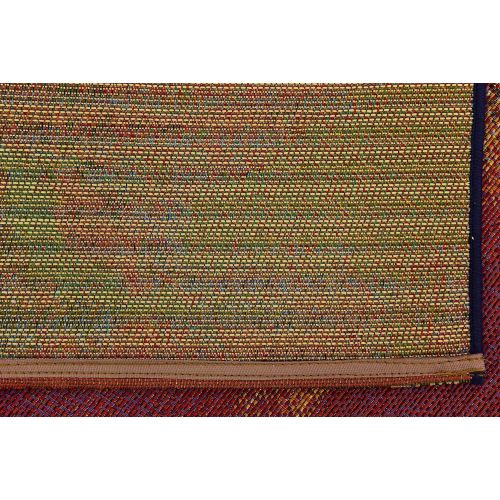  Unique Loom Outdoor Collection Watercolor Abstract Transitional Indoor and Outdoor Multi Square Rug (6 x 6)