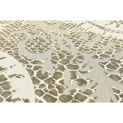  Unique Loom Outdoor Collection Watercolor Abstract Transitional Indoor and Outdoor Multi Square Rug (6 x 6)