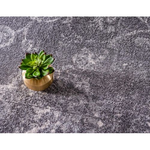  Unique Loom Tradition Collection Botanical Classic Dark Gray Square Rug (8 x 8)