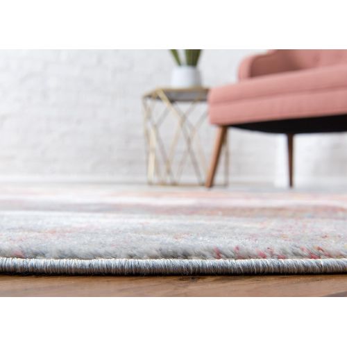  Unique Loom Helios Collection Modern Vintage Over-Dyed Multi Area Rug (5 x 8)