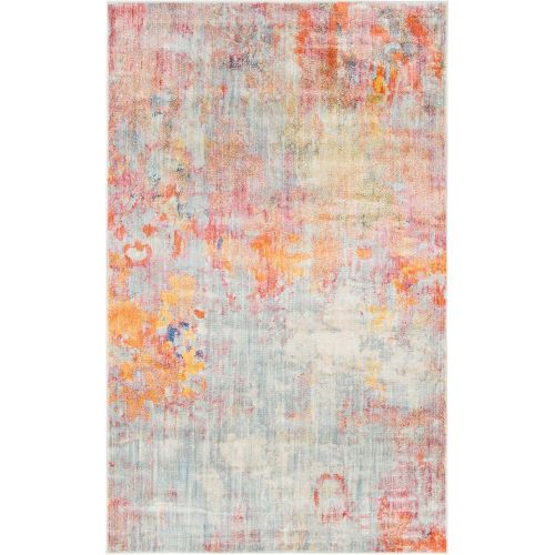  Unique Loom Helios Collection Modern Vintage Over-Dyed Multi Area Rug (5 x 8)