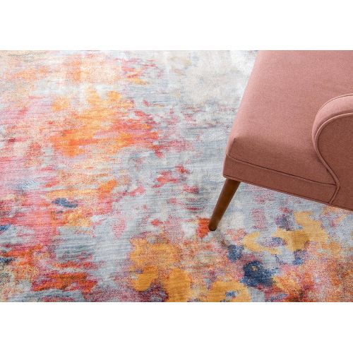  Unique Loom Helios Collection Modern Vintage Over-Dyed Multi Area Rug (5 x 8)