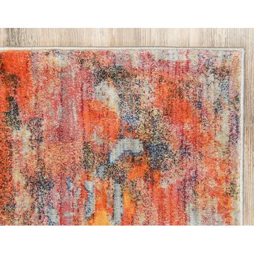  Unique Loom Helios Collection Modern Vintage Over-Dyed Multi Area Rug (5 x 8)