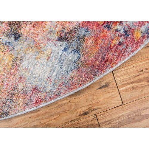  Unique Loom Helios Collection Modern Vintage Over-Dyed Multi Area Rug (5 x 8)
