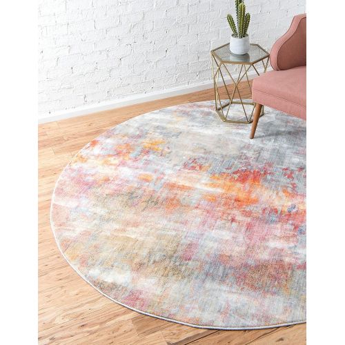  Unique Loom Helios Collection Modern Vintage Over-Dyed Multi Area Rug (5 x 8)