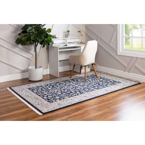  Unique Loom Narenj Collection Classic Traditional Repeating Pattern Burgundy Area Rug (5 x 8)