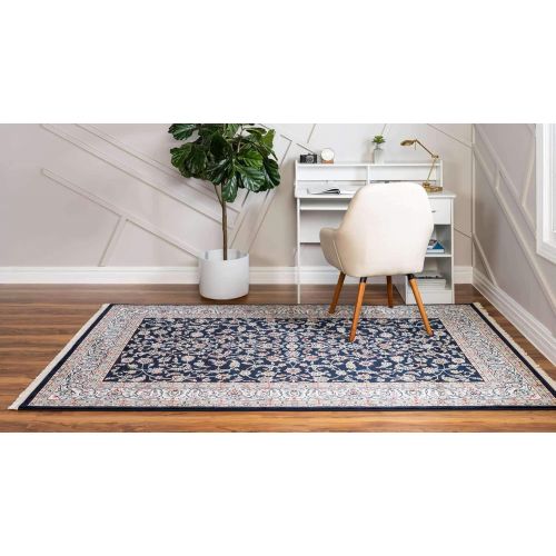  Unique Loom Narenj Collection Classic Traditional Repeating Pattern Burgundy Area Rug (5 x 8)