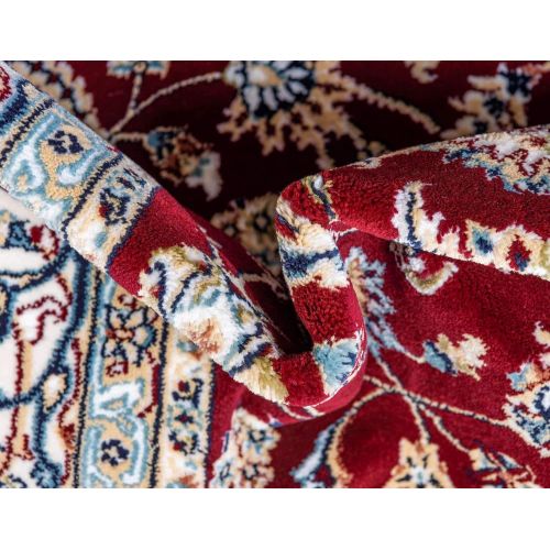  Unique Loom Narenj Collection Classic Traditional Repeating Pattern Burgundy Area Rug (5 x 8)