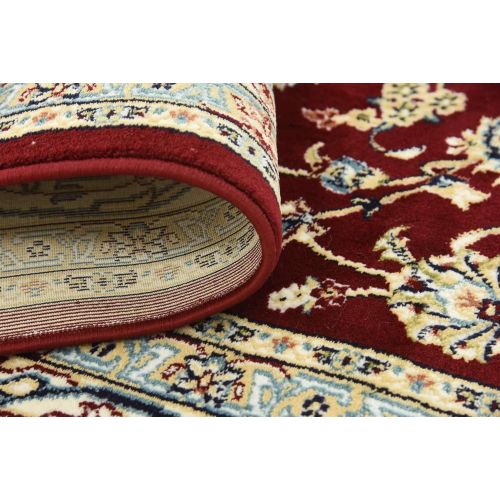  Unique Loom Narenj Collection Classic Traditional Repeating Pattern Burgundy Area Rug (5 x 8)