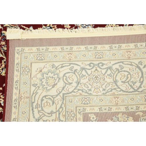  Unique Loom Narenj Collection Classic Traditional Repeating Pattern Burgundy Area Rug (5 x 8)