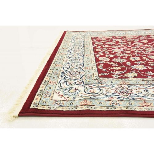  Unique Loom Narenj Collection Classic Traditional Repeating Pattern Burgundy Area Rug (5 x 8)