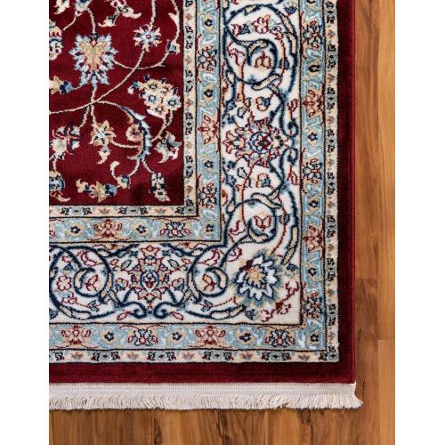  Unique Loom Narenj Collection Classic Traditional Repeating Pattern Burgundy Area Rug (5 x 8)