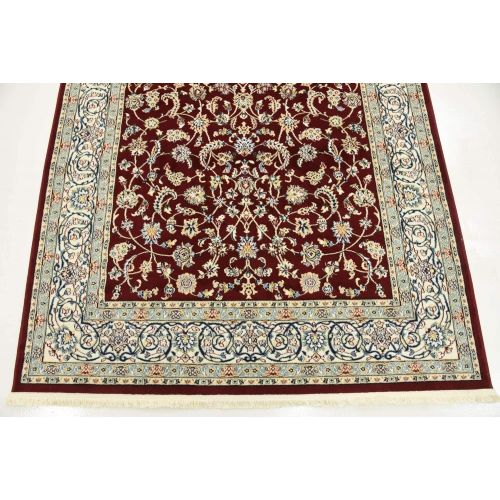  Unique Loom Narenj Collection Classic Traditional Repeating Pattern Burgundy Area Rug (5 x 8)