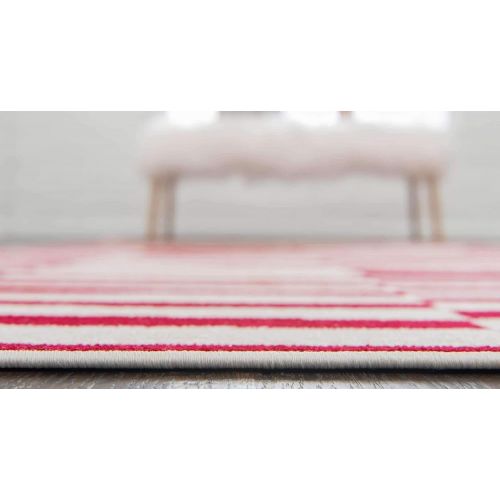  Unique Loom Williamsburg Collection Low Pile Height Casual Striped Yellow Area Rug (9 x 12)