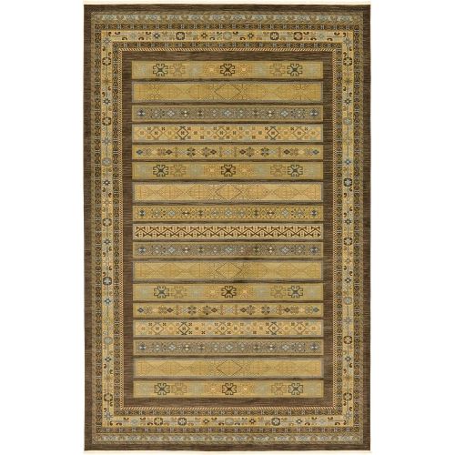  Unique Loom Fars Collection Tribal Modern Casual Blue Area Rug (5 x 8)