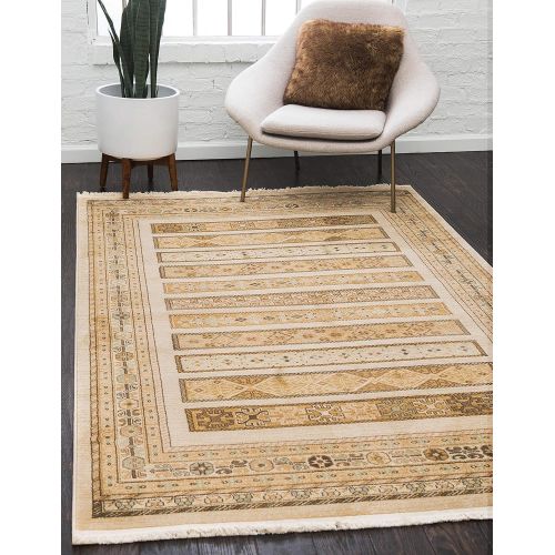  Unique Loom Fars Collection Tribal Modern Casual Blue Area Rug (5 x 8)