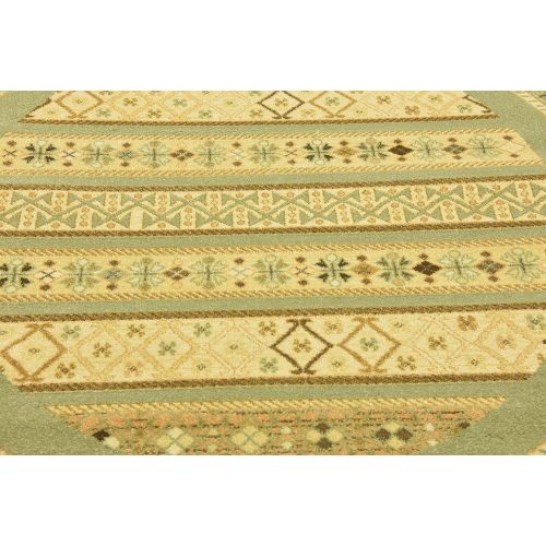  Unique Loom Fars Collection Tribal Modern Casual Blue Area Rug (5 x 8)