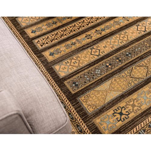  Unique Loom Fars Collection Tribal Modern Casual Blue Area Rug (5 x 8)